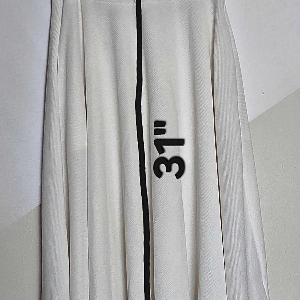 Elegant White Women's Midi Swing Skirt (Sz. L) - Picture 4 of 4